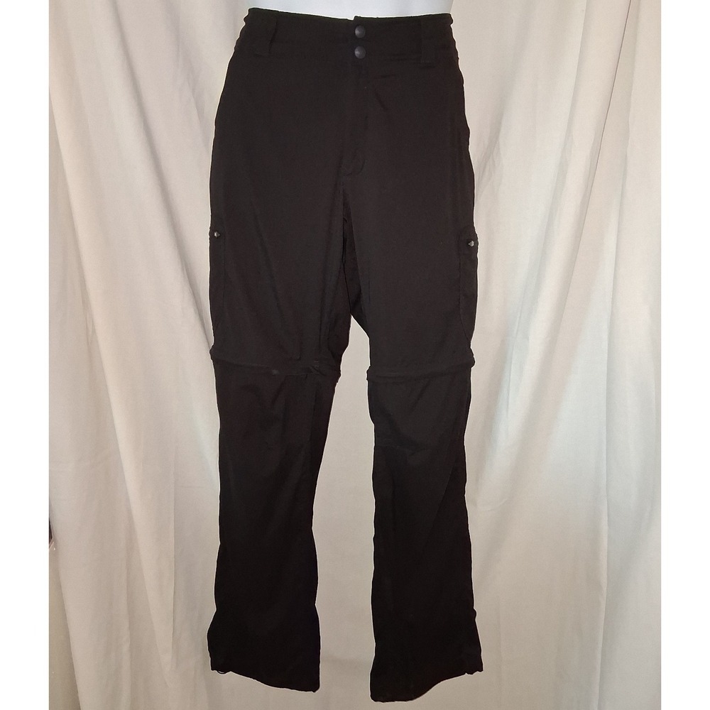 L.L.BEAN Trekking Hiking Cargo Utility Zip Off Shorts Black Convertible Pants 10